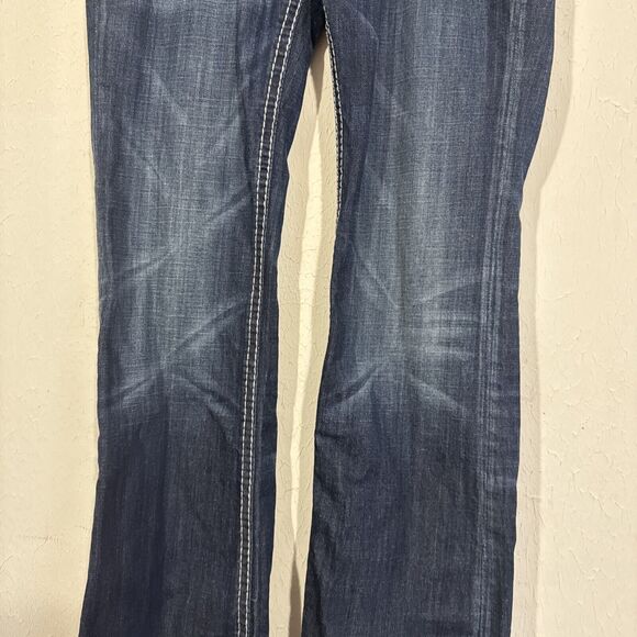 Be Rock for Express Jeans Women Size 31 Blue Boot Cut - Picture 3 of 11